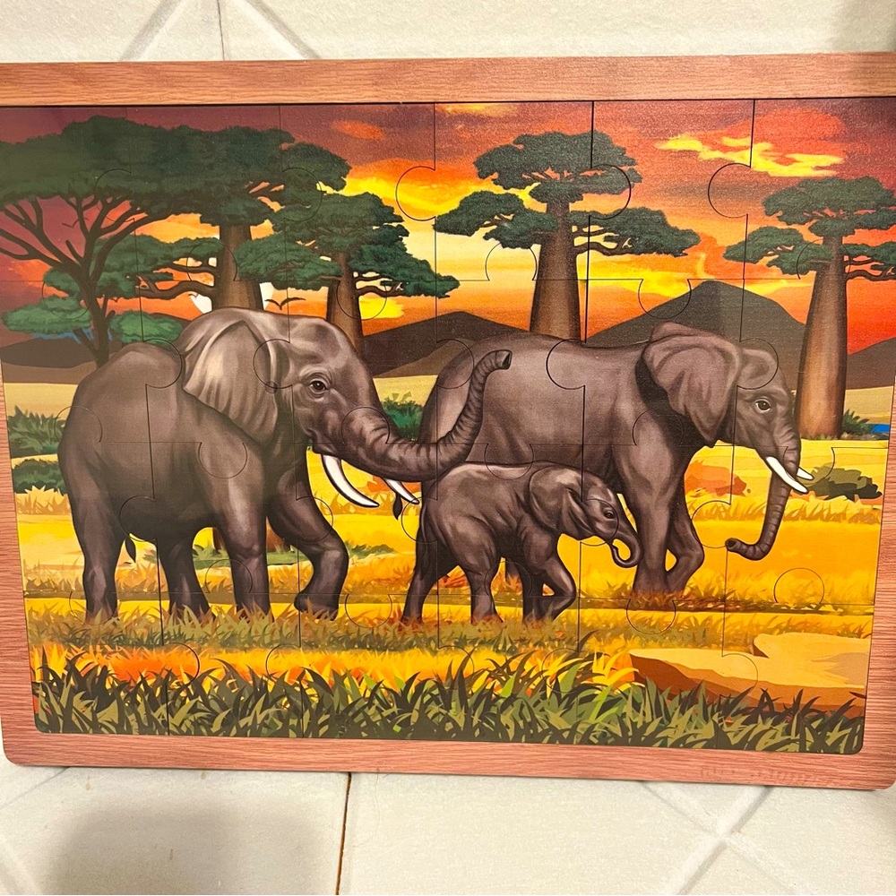 4 Puzzle Pack Africa/Safari Themed NEW!